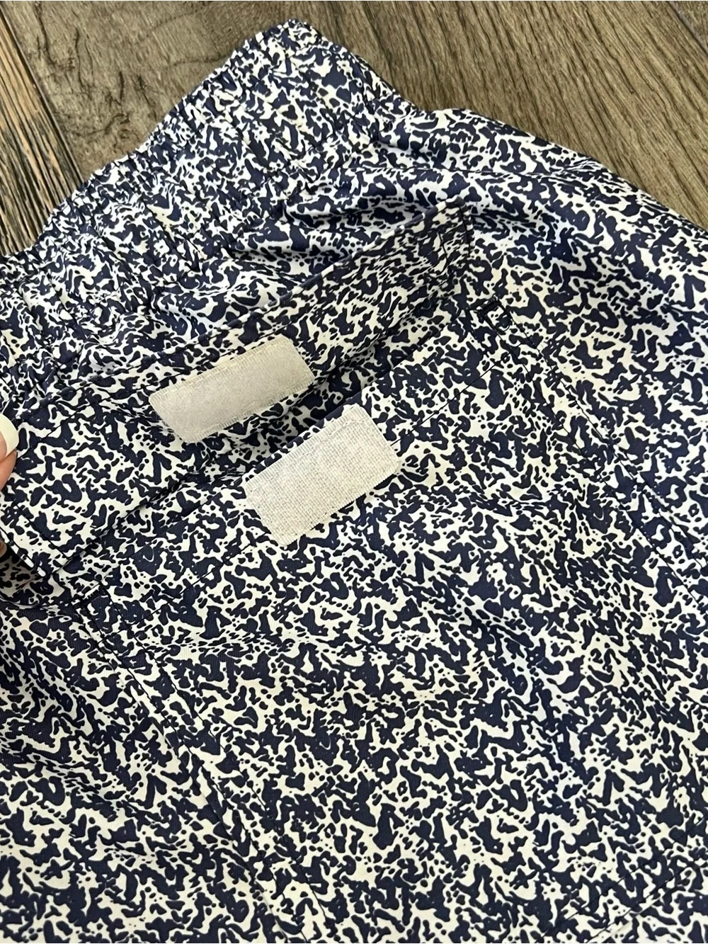 SLATE & STONE Men’s Blue Abstract Print Elastic Waist Swim Trunks Size L